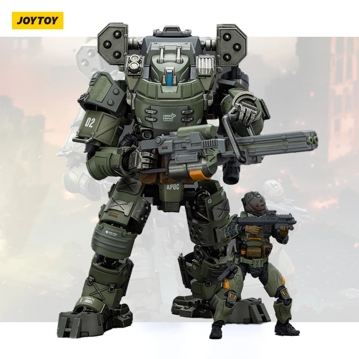 

JOYTOY Dark Source APOC Series Storm Tempestus Fire Support Type Mecha Action Figure Toys Model Dolls Gift of Youth Collection