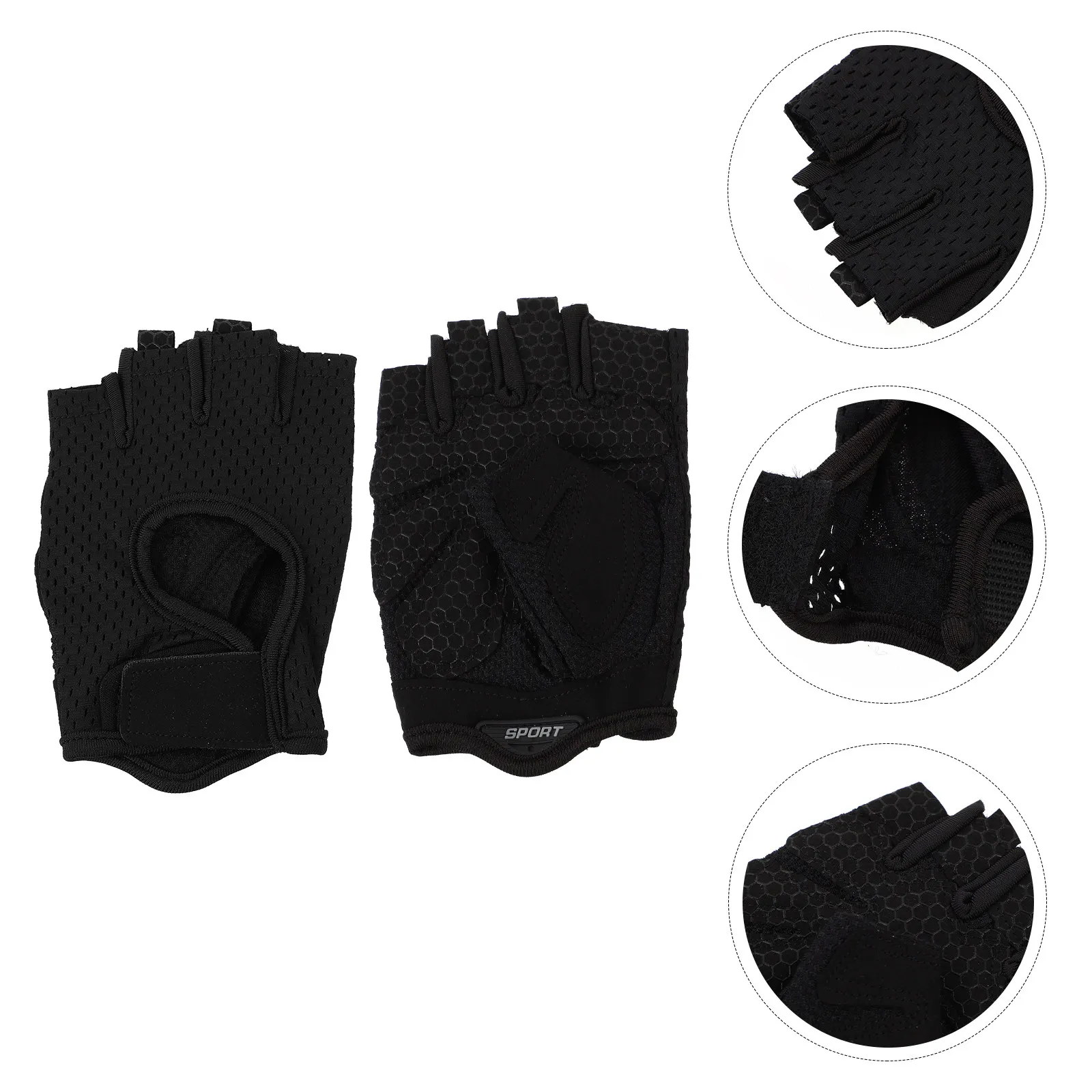 

1Pair Skid-Proof Breathable Half-Finger Protective Gloves for Cycling Riding Hiking Weightlifting Mountain Climbing Outdoor