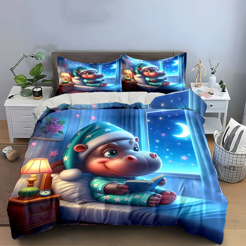 Bedtime Story Plush Pajamas Set Multiple sizes kid's and adults' bedroom Exquisite 3PC bedding set, gift