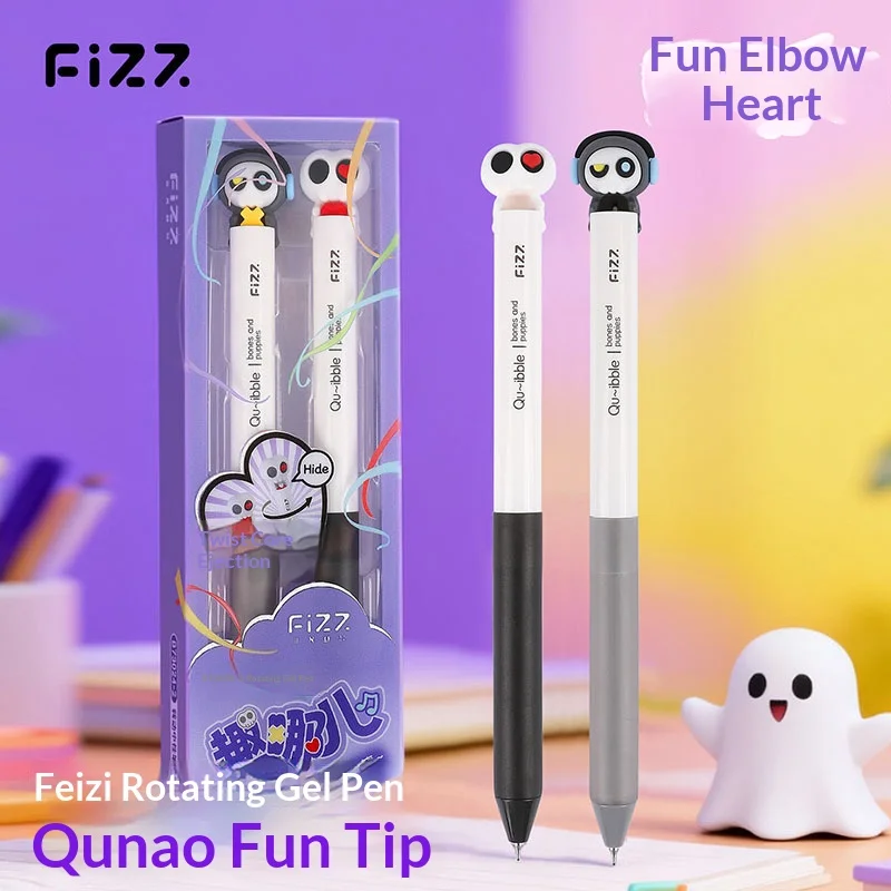 

Fizz Интересная вращающаяся гелевая ручка Kawaii в форме животного Быстросохнущая 0,5 CS Двойной наконечник для письма Гладкая мягкая резиновая ручка с держателем