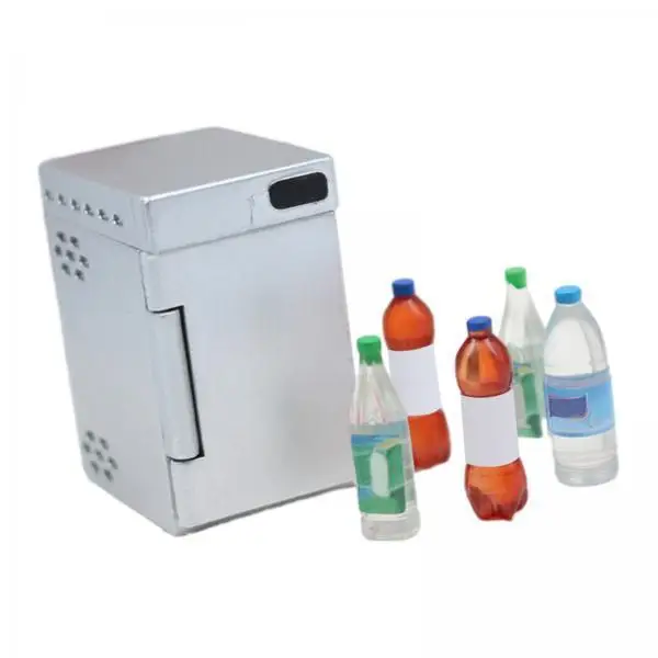 Miniature Kitchen Refrigerator Handcrafted Decor Toy Furniture Bundle for 1 12 Dolls House Nursery Accessories