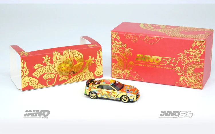 

INNO64 MODELS 1:64 nissan GTR R35 Year of the Dragon commemorative edition car model