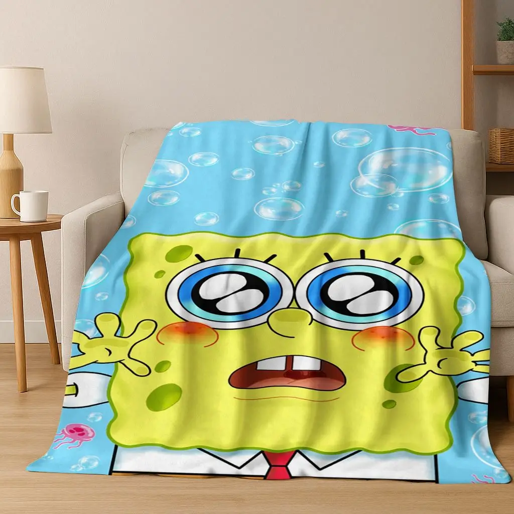 الكرتون S-سبونجبوب سكوير باتريك ستار الفانيلا بطانية لينة رمي بطانية للسرير غرفة نوم غرفة المعيشة السفر نزهة هدية #4