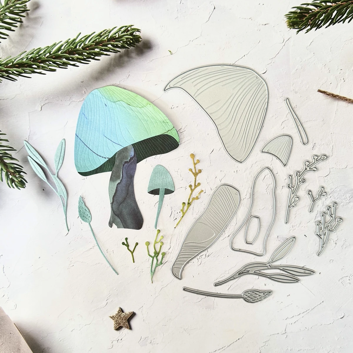Волшебные грибы, металлические штампы для рукоделия, резка для DIY, бумажные трафареты для скрапбукинга, новые штампы для тиснения 2025