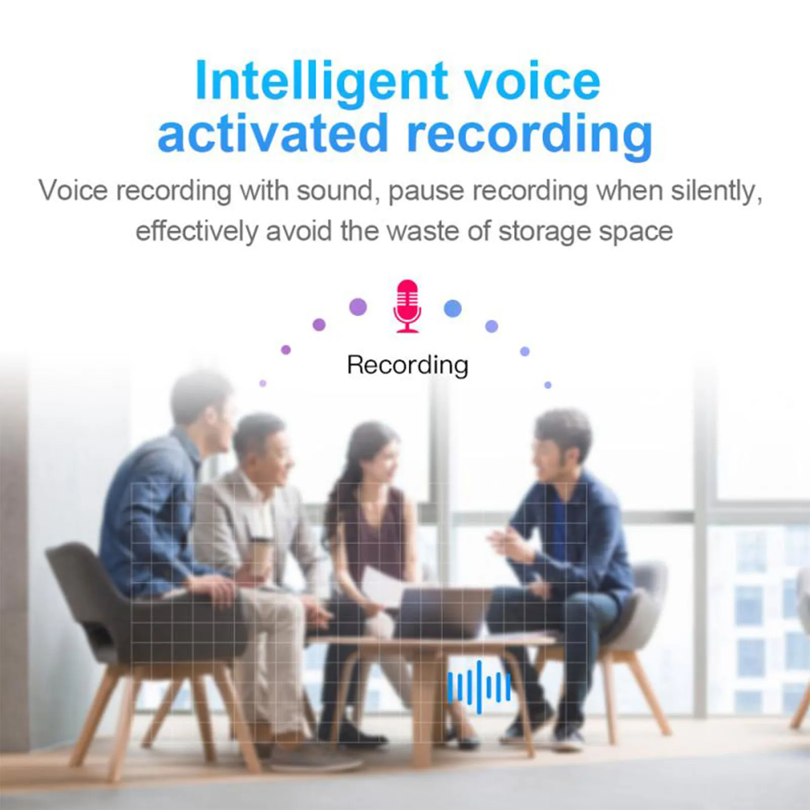 مسجل صوت USB صغير مسجل صوت منشط محرك فلاش رقاقة احترافية للحد من الضوضاء قابلة لإعادة الشحن للكمبيوتر