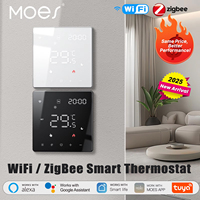 MOES Tuya ZigBee/WiFi Thermostat Smart Temperature Controller Water Gas Boiler Electric Heating Works With Alexa Google Home