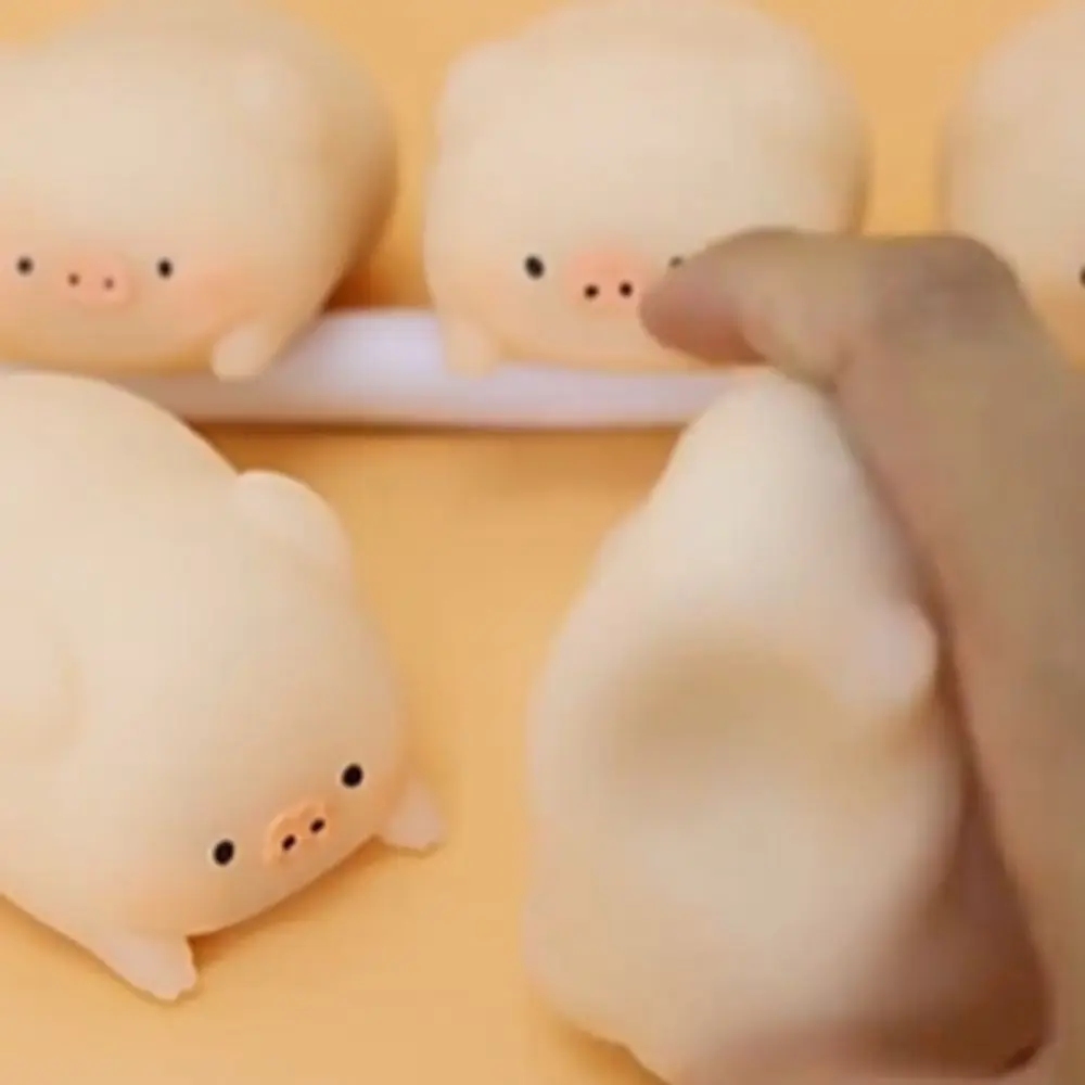Interessante porco dos desenhos animados espremer brinquedo sensorial macio fidget porco espremer brinquedo elástico portátil animal ventilação bola meninas e meninos