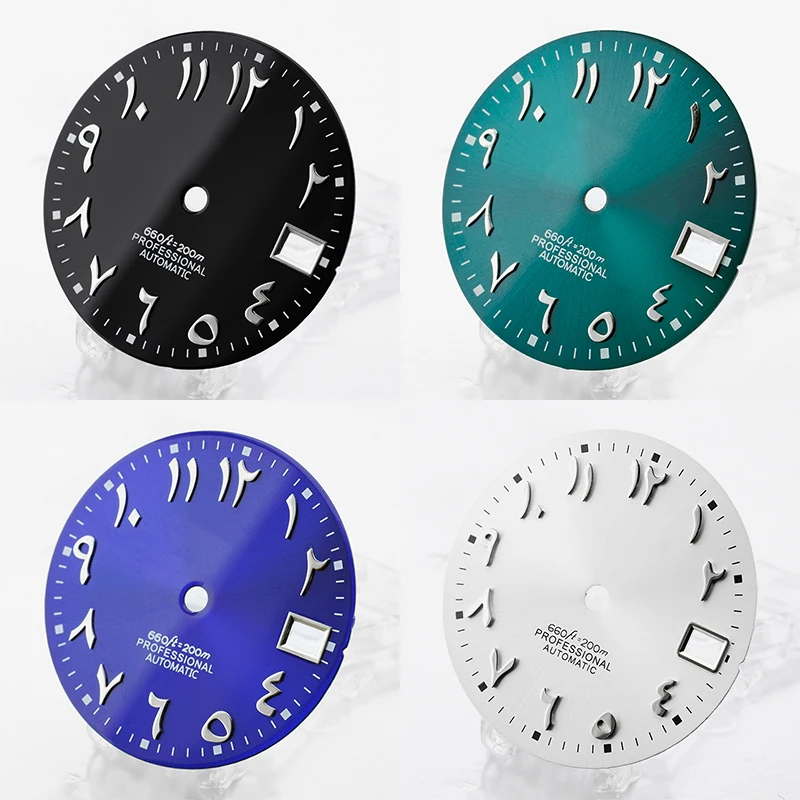 Циферблат NH35, S-циферблат, диаметр 28,5 мм, календарь с арабскими цифрами, подходит для NH35/36, аксессуары для модификации часов с механизмом