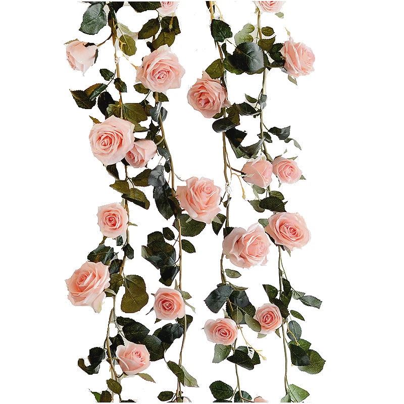 

Rose vine air conditioner pipe blocking decorative vine plastic fake vine