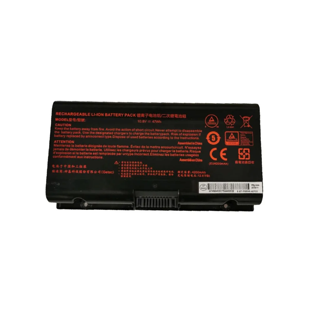 

Аккумулятор для ноутбука Red Word для 6-87-PB50S-42F01 6-87-PB50S-42F02 10,8 В 4,4 Ач 47 Втч Новый