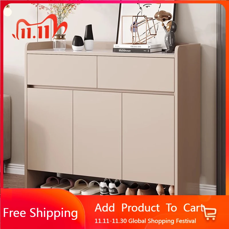 

Modern Designer Shoe Cabinet Bedroom Storage Display Space Saving Shoe Shelf Dining Clothing Nordic Zapatero Entrance Furniture