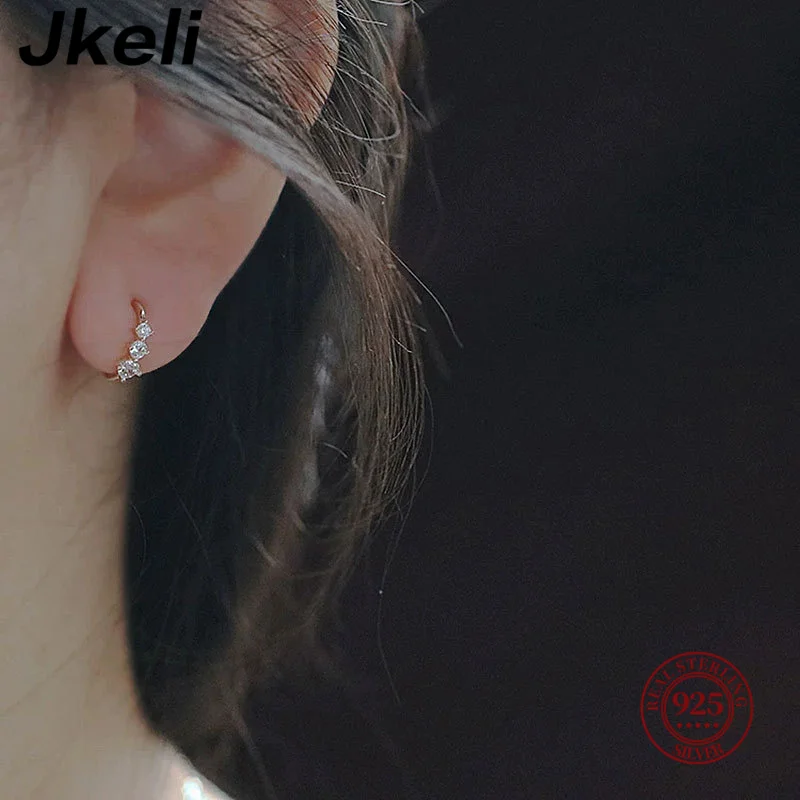 Jkeli Read100% 925 Sterling Silver Water Drop Shape Earrings for Women Simple Temperament Ins Retro Jewelry Party Birthday Gifts