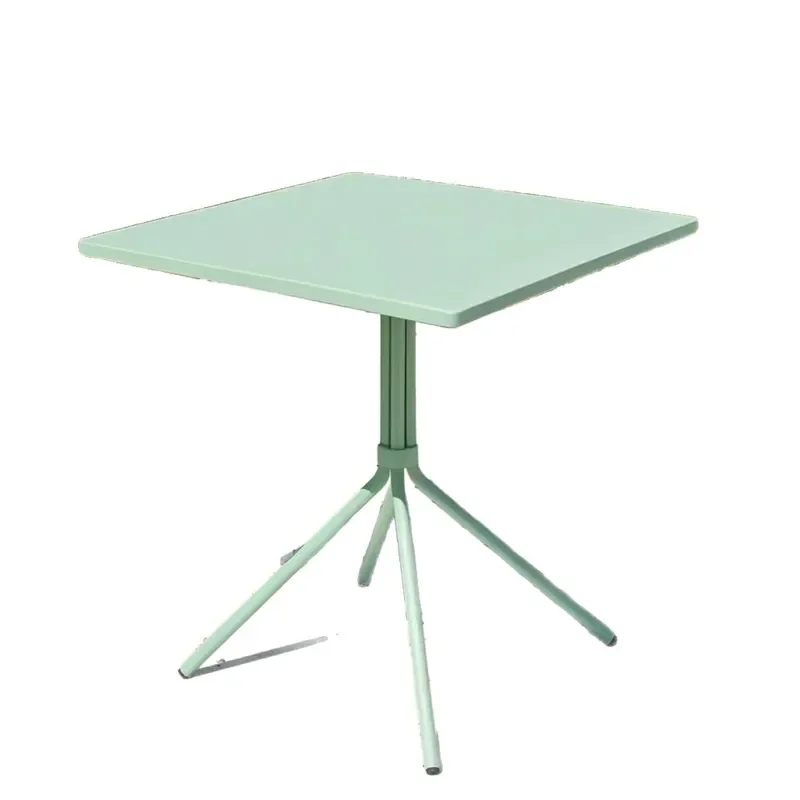 Wrought Iron Dining Set Metal Round Square Table Chairs Commercial Outdoor Cafe Milk Tea Shop Leisure Furniture