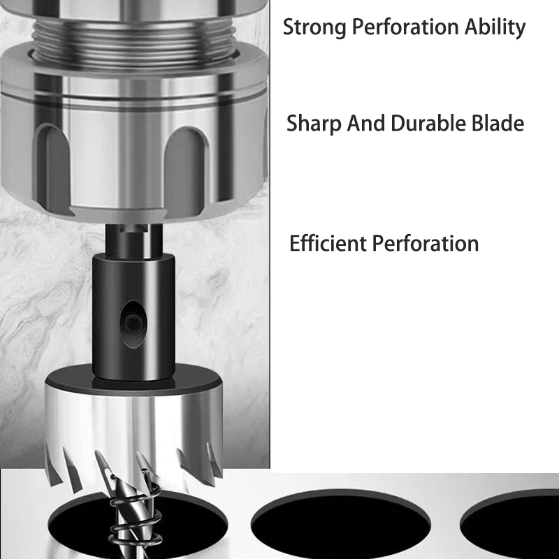 TCT Hole Saw Tungsten Carbide Tipped Core Drill Bit Cobalt Cutter Tools For Stainless Steel Plate Iron Metal