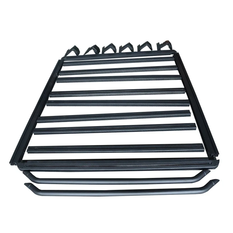 High Quality Aluminum Roof Rack Basket With Ladder Auto Exterior Modification Accessories for 2007-2017 Wrangler JK 2018+ Wrangl