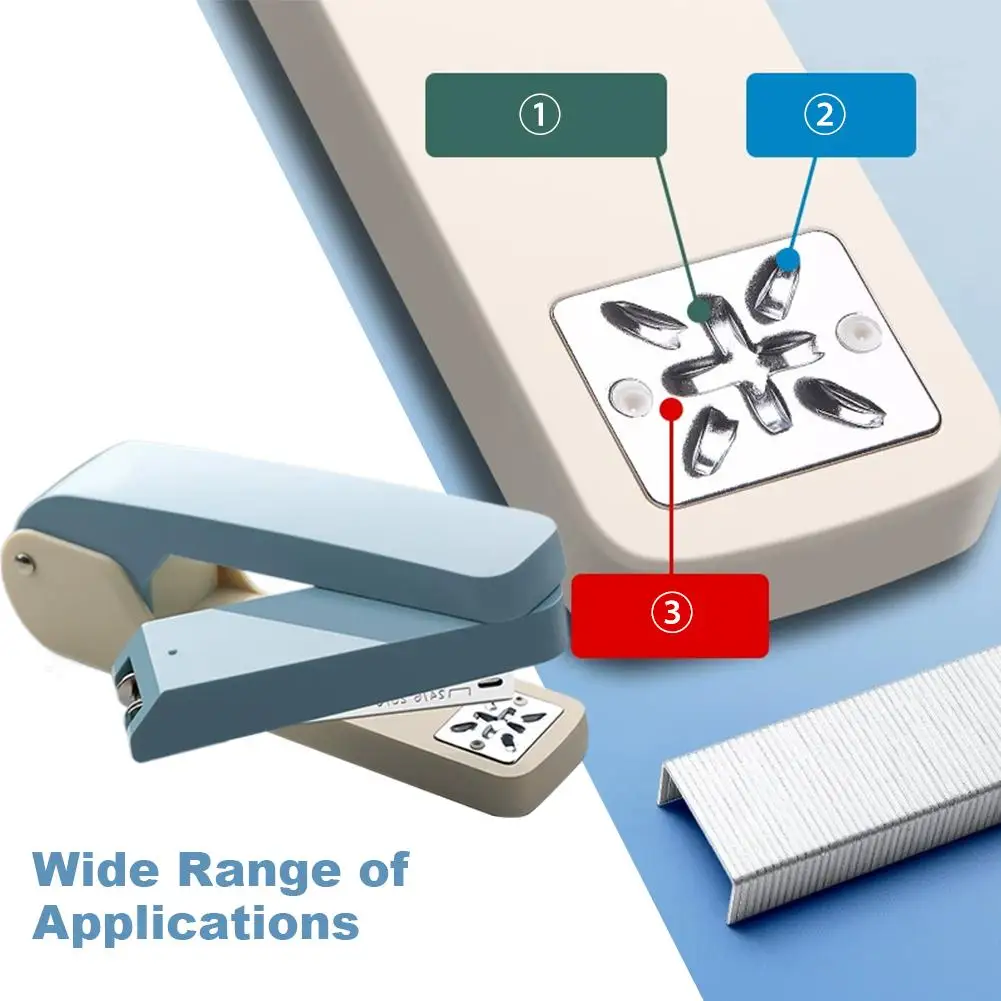 Portable Rotary Stapler 360-degree Rotation Thickened Effortless Heavy Duty Stapler Household Bookbinding Supplies