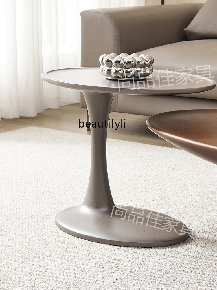 Cream Style Tea Table Combination Modern Simple Home Living Room Oval Tea Table