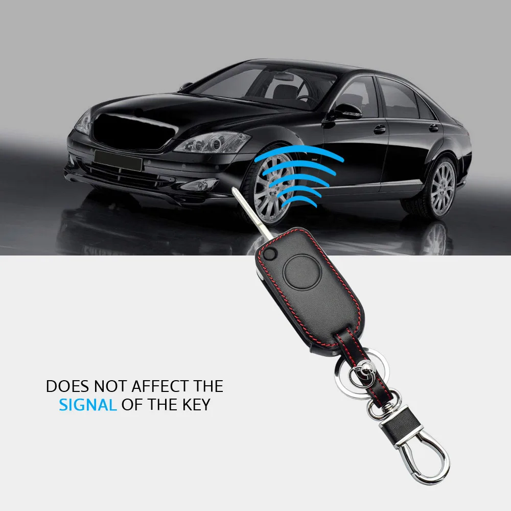 Leder Auto Schlüssel Abdeckung Für Mercedes Benz A C E Klasse Klasse B200 A160 W124 W202 W210 Stufenheck Fernbedienung Fobs Fall Auto Zubehör – Detail 3