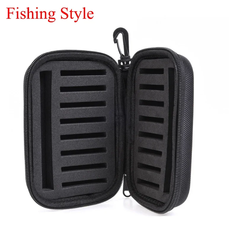 2026 Professional Portable Fly Spinner Spoon Fishing Lure Storage Case Box with 16 Slots Hard EVA Container Bag for Fishing Gear
