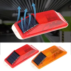 Car solar warning light red and yellow guardrail fence reflective cursor night strobe solar outline light