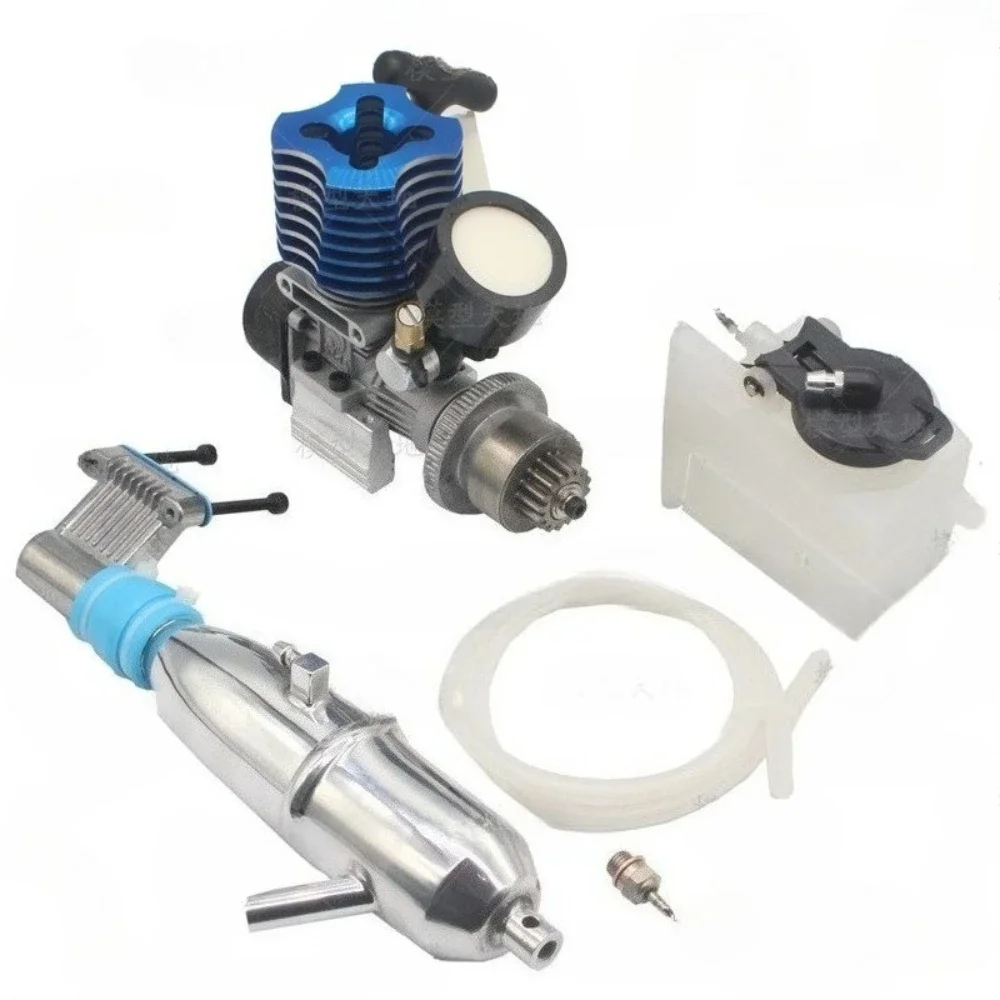 NF VX18 2.95CC 1/10 Scale Metal Engine Model with Pull Start Side Exhaust Single/double Gear Upgrade Version Engine Model Toy