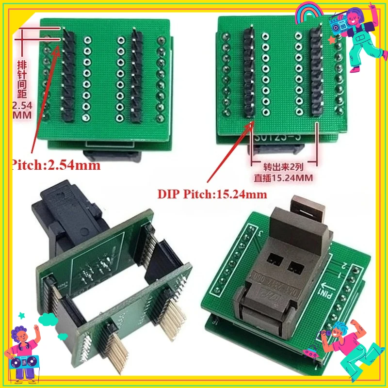 

1PCS Test Board 1pcs SOT23-3 5 6L Gold-Plated Aging Seat With Plate Burning Socket Plastic Width 1.7/1.4 Straight Pin