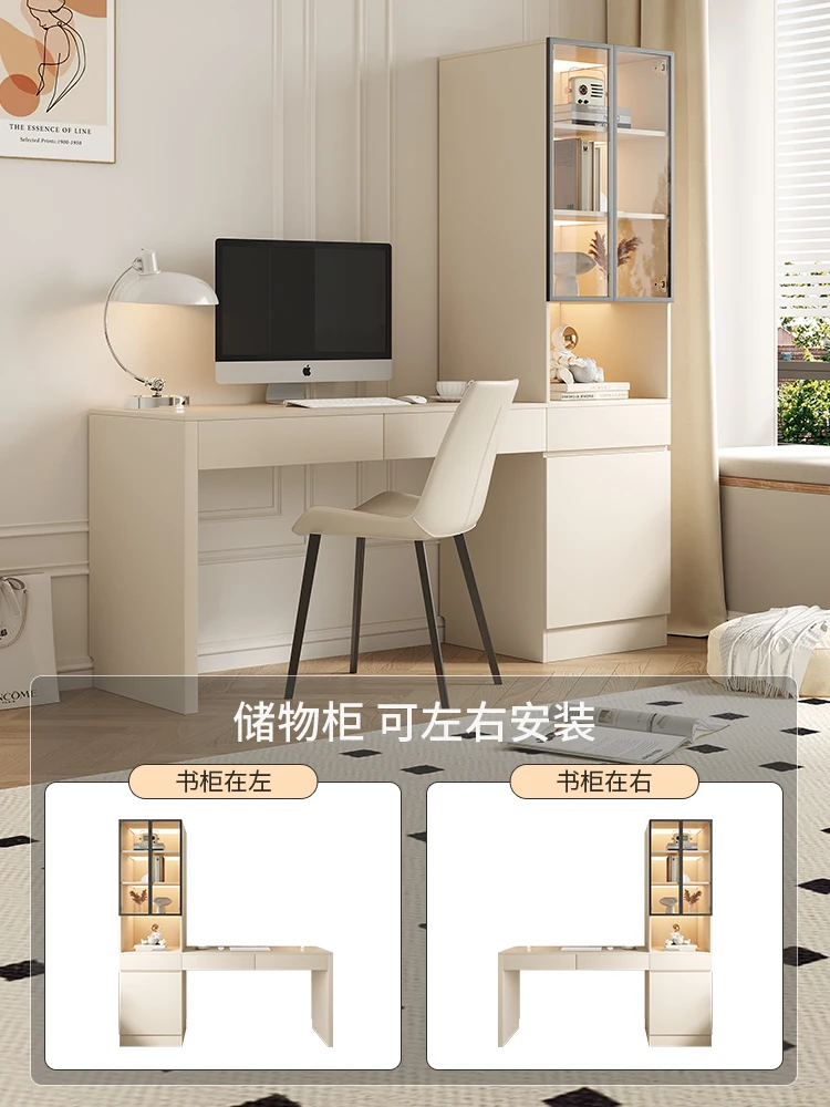 Modern minimalist desk bookshelf integrated home small unit combination office desk learning desktop computer bedroom desk