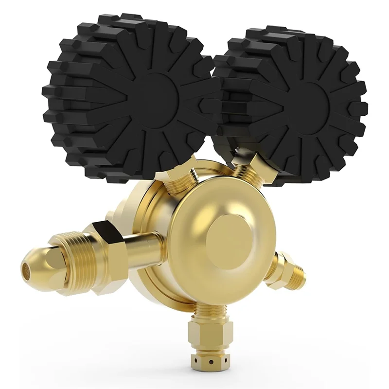 YWDZ-Nitrogen Regulator+Hose,0-800 PSI And 0-4000PSI Output Pressure,CGA580 Inlet Connection And 1/4In Male Flare Fitting