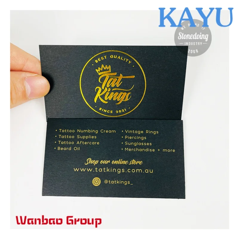 Custom  Top Quality Luxury Custom Gold Foiled Logo Business Card Advertising Postcard Company Promotion Thank You Card