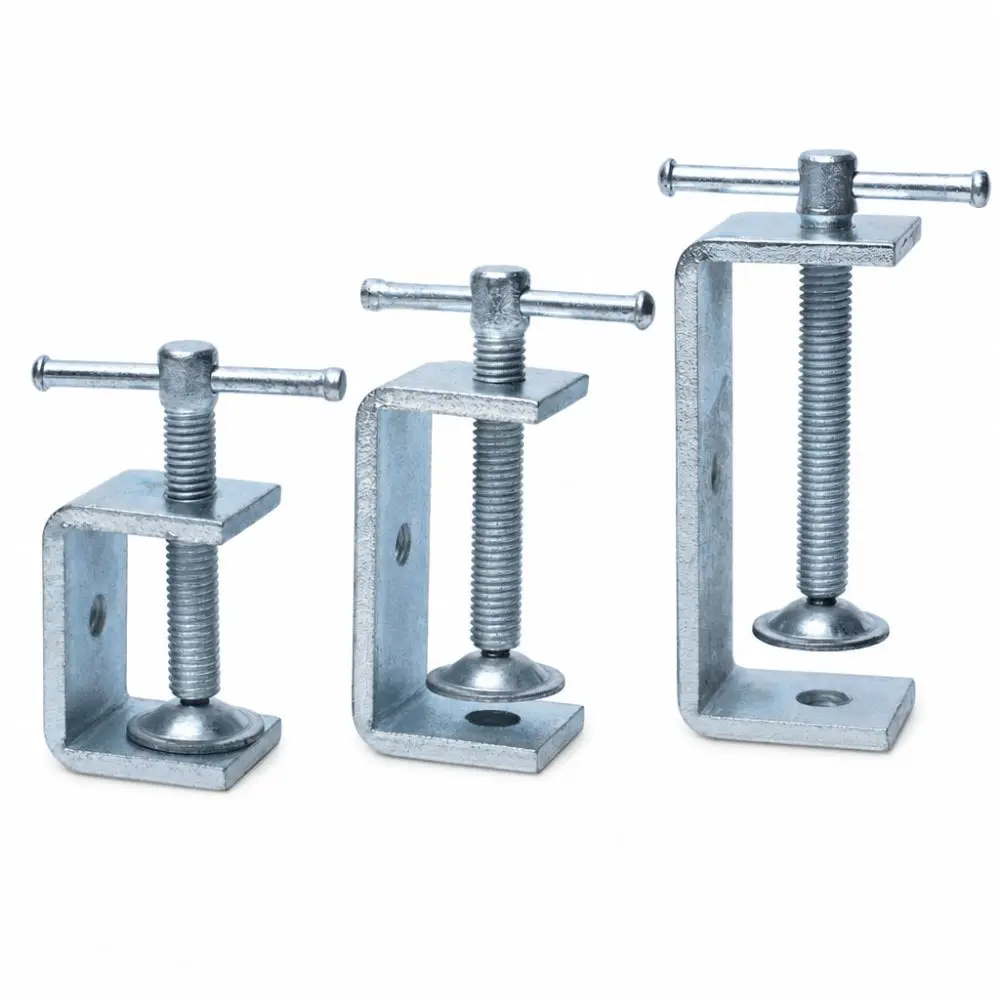 Sliding Rod Type C-clamp Adjustable 41-131mm Opening Square Clamp Sturdy Zinc Plating Fixed Holder Clip Hardware Fasteners