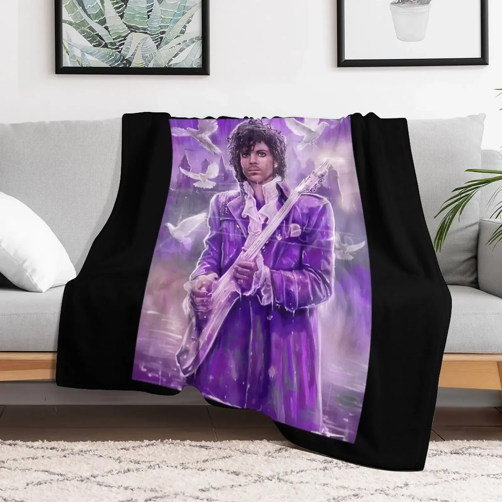 

Prince Musician Art Throw Blanket halloween Sofa Throw Luxury Designer anime Blankets anime Sofas Travel Blankets