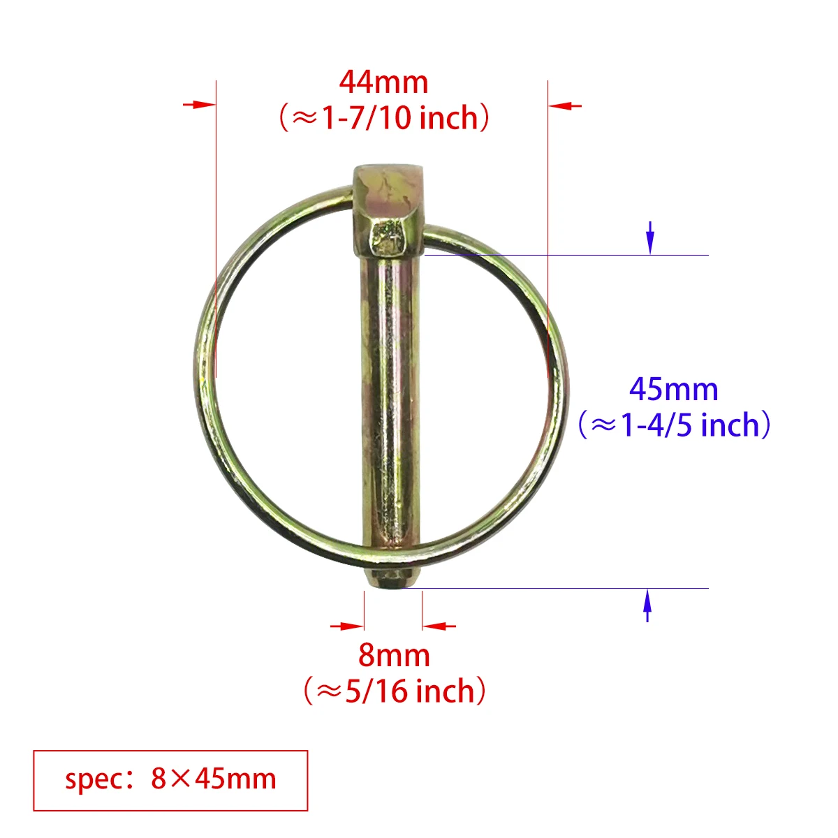 

Heavy Duty Lynch Pin Shaft Locking PinFastener with Spring-Loaded for Farm Tractors Trailers Trucks Mowers Trolleys and Carriage