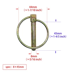 5pcs Heavy Duty Lynch Pin Shaft Locking Pin Fastener with Spring-Loaded for Farm Tractors  Trucks Mowers Trolleys and Carriage