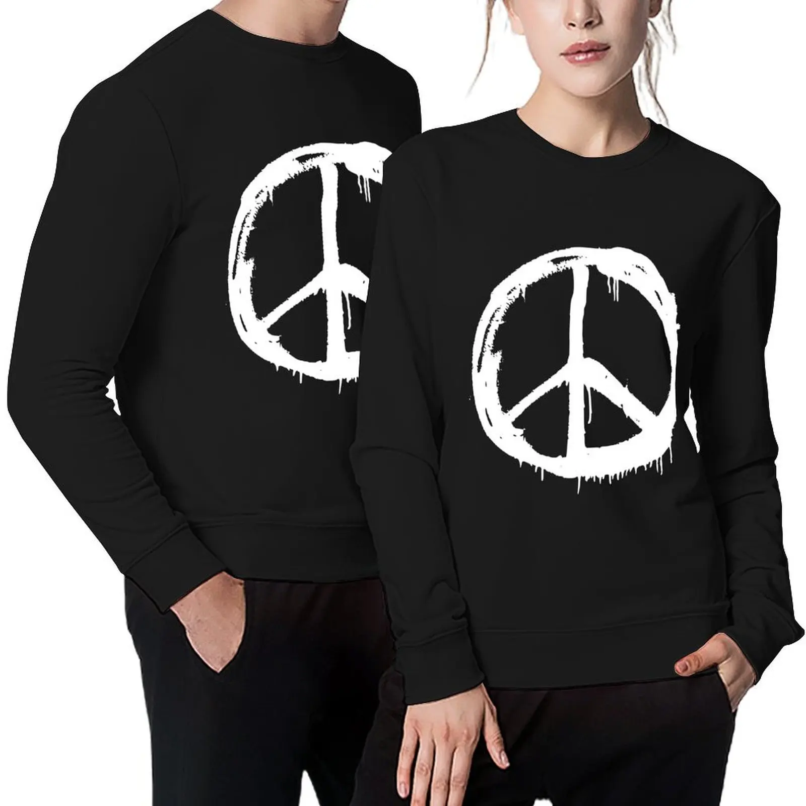 

Peace Sign Pullover men's clothing graphic t shirts men tracksuits men wear new sweatshirt
