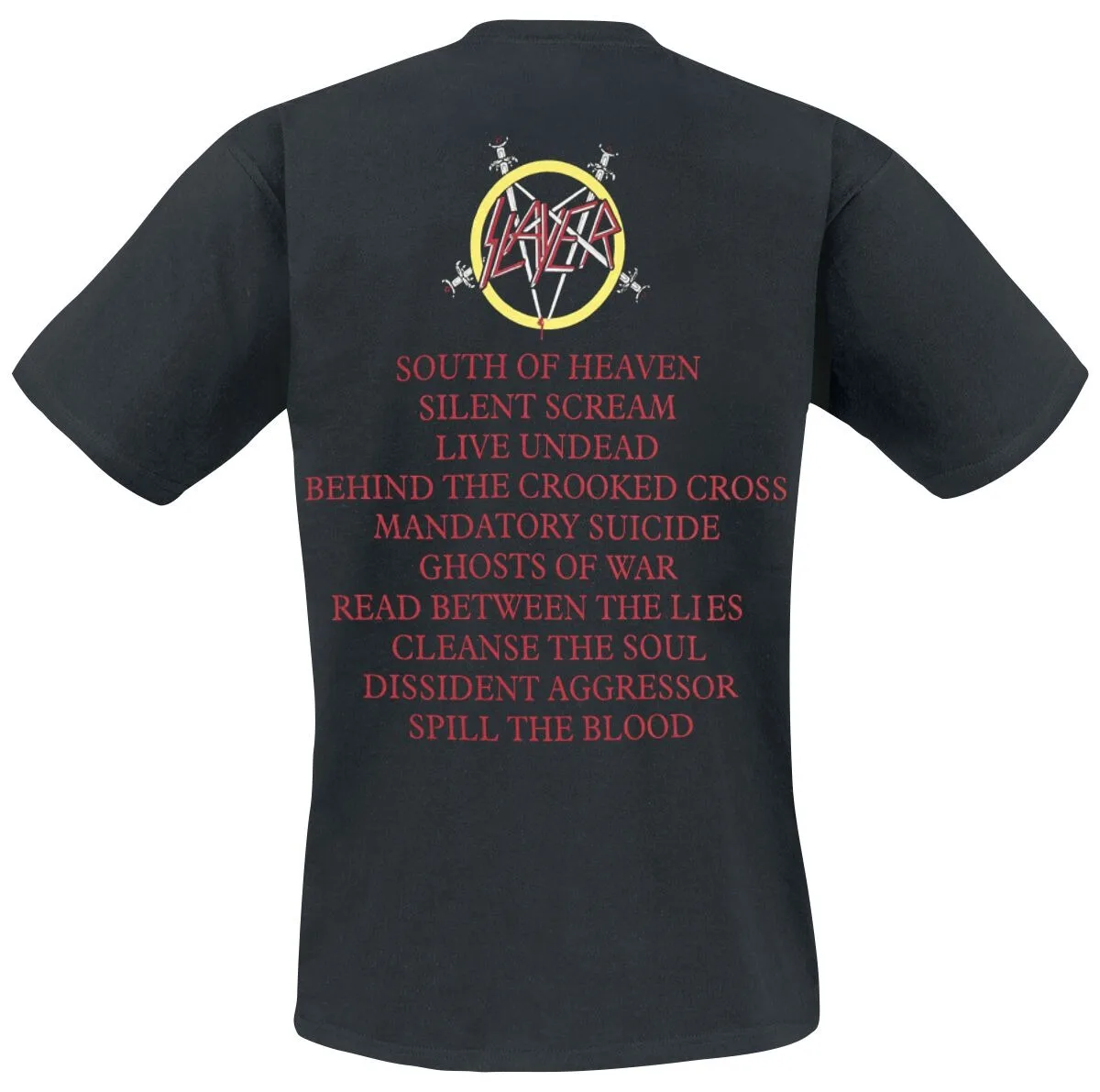 Slayer South of Heaven Skull Print Cotton T-shirt Men Women Thrash Metal Unisex Tee