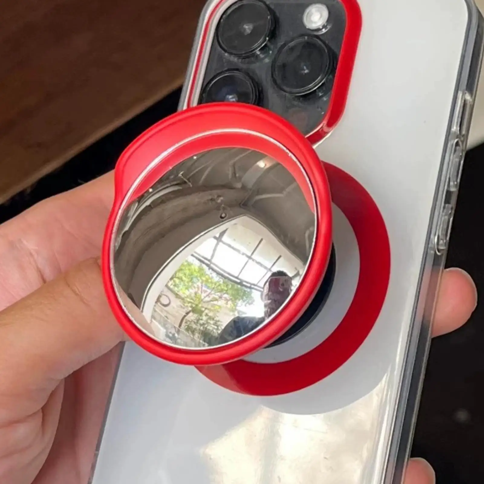 Espejo gran angular para teléfono, espejo gran angular convexo, soporte magnético para teléfono para Selfie, Vlogging, Streaming, viajes, salidas diarias