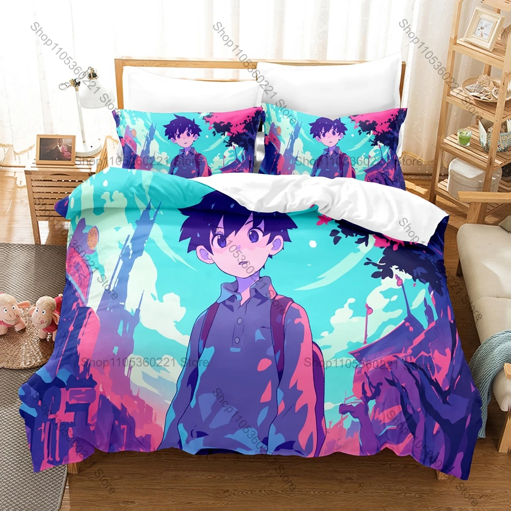 Personality Omori Bedding Set New 3D Print Game Duvet Cover Pillowcase Twin Full Queen King Size Bed Linen Home Decor