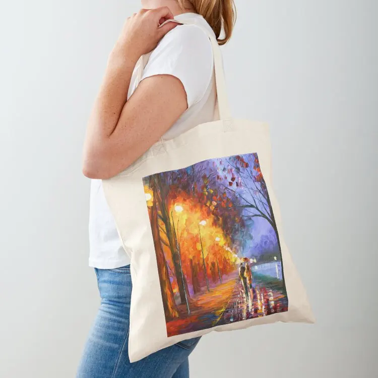 

ALLEY BY THE LAKE - Leonid Afremov Tote Bag canvas tote bag custom bags large tote bag canvas shopping