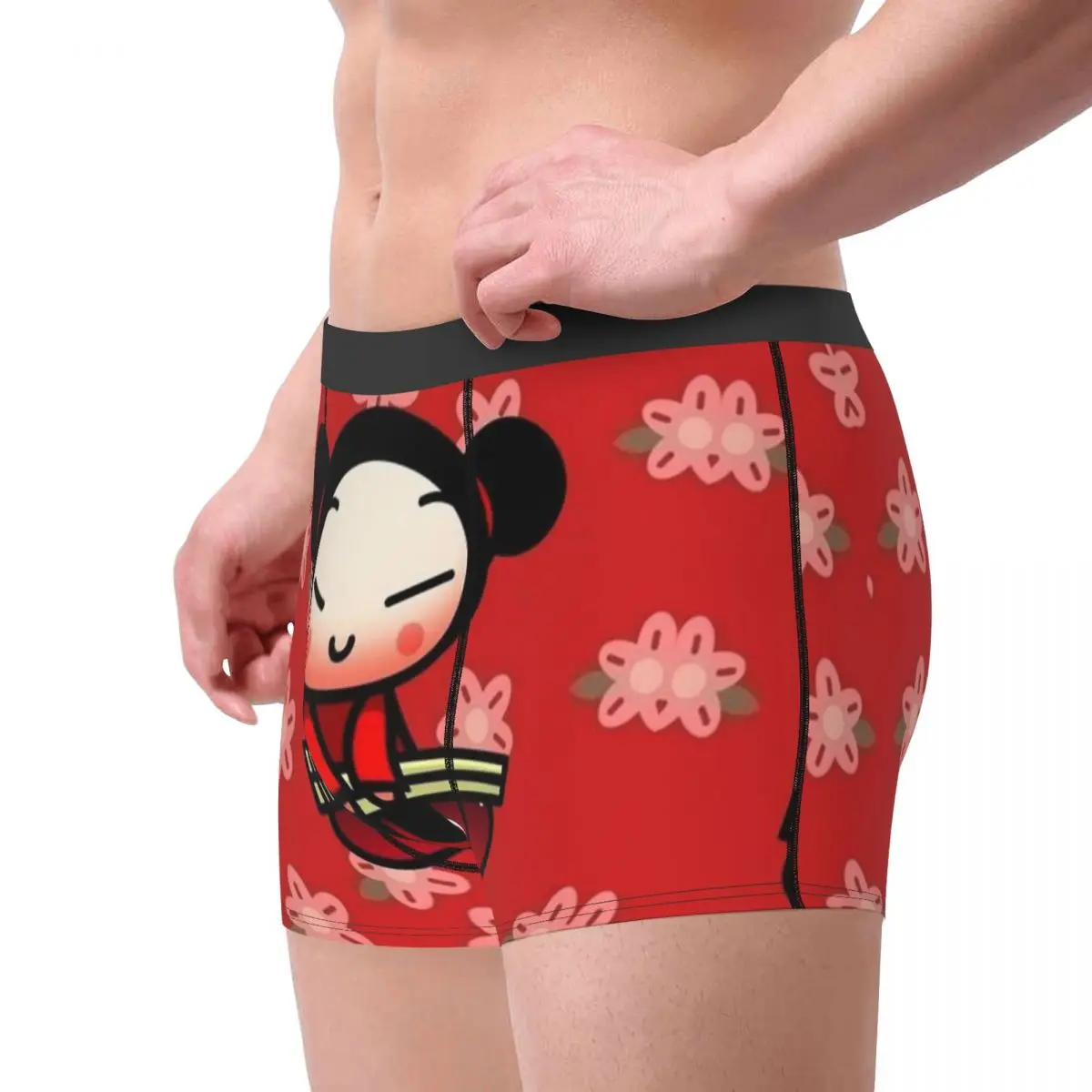 Pucca Taking Chopsticks Underpants Breathbale Panties Male Underwear Ventilate Shorts Boxer Briefs