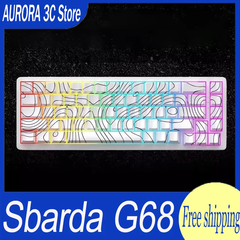 Sbarda G68 Gaming Keyboard Magnetic Switch Wired Esports Keyboard Rgb Side Engraved Translucent Keycaps Custom Pc Accessory Gift