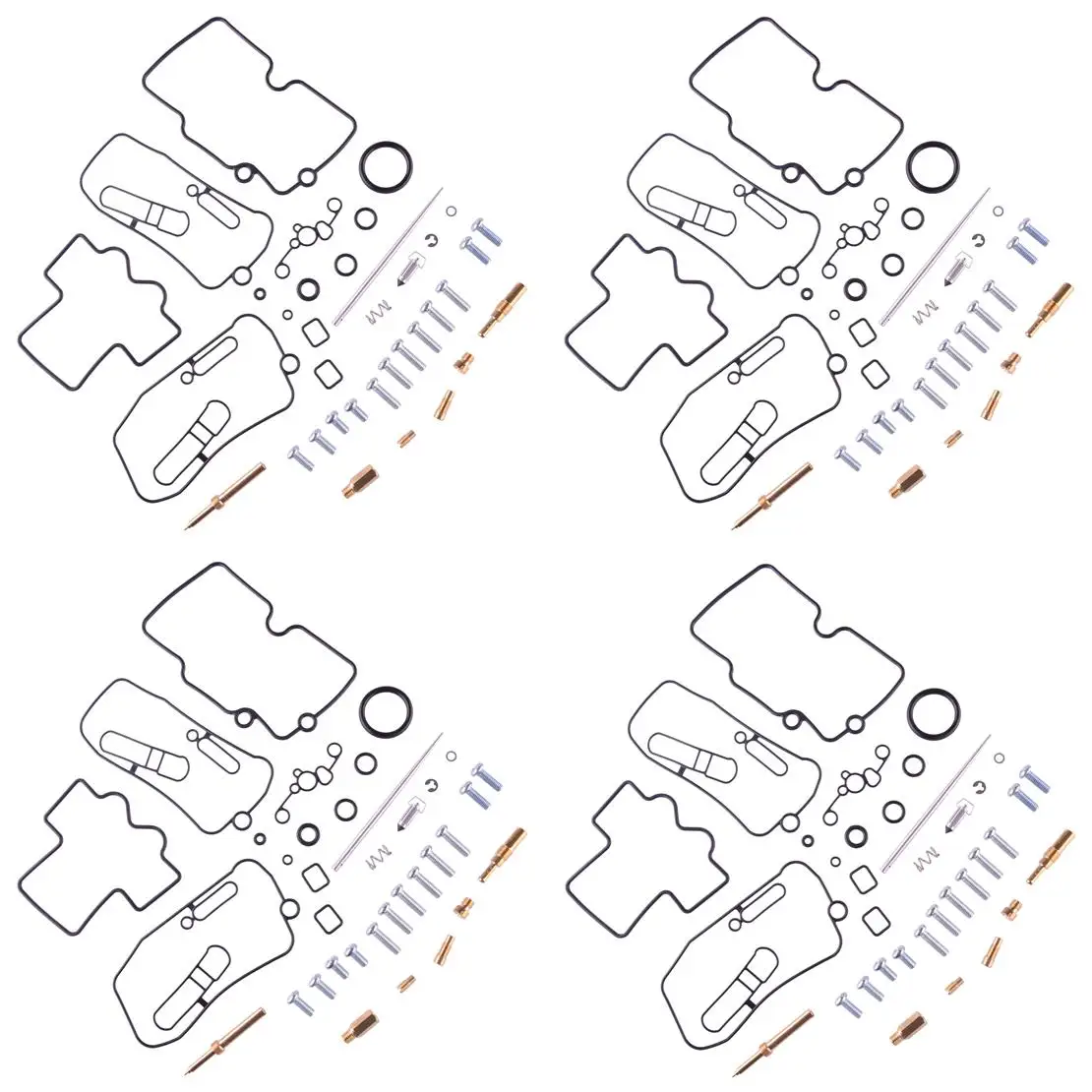 4 sets Carburetor Carb Repair Rebuild Kit Fit for Yamaha YZ250F YZ250 F 2001 2002 2003 2004 2005 2006 2007 2008 2009 2010-2013