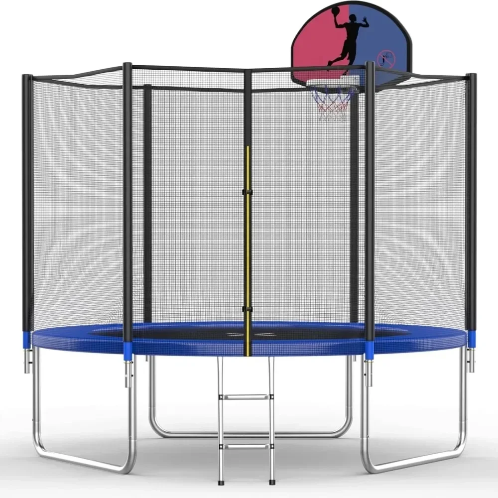 

8 FT Trampoline for Kids, Trampoline with Enclosure Net, ASTM Approved,Recreational Outdoor Trampoline