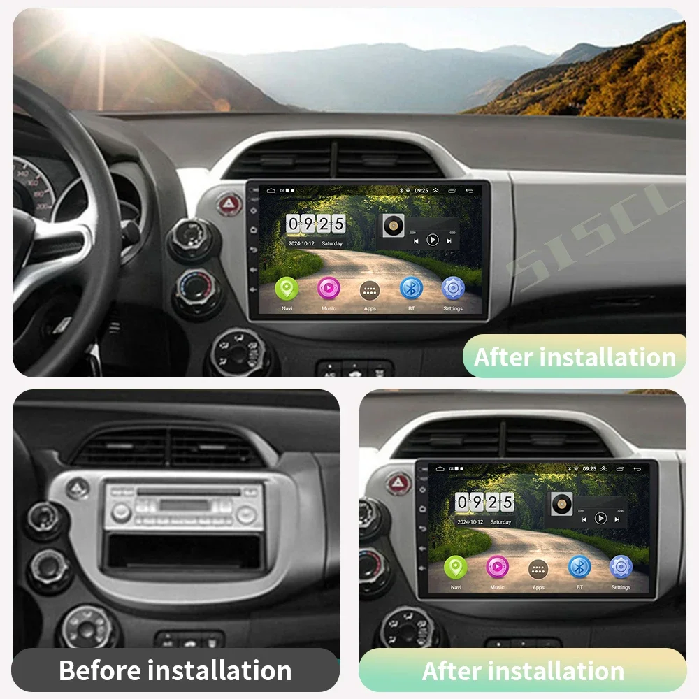 2 din Android 13 Car Radio For HONDA FIT JAZZ 2007-2013 Multimedia Video Player Mirror Connection Split Screen Head unit