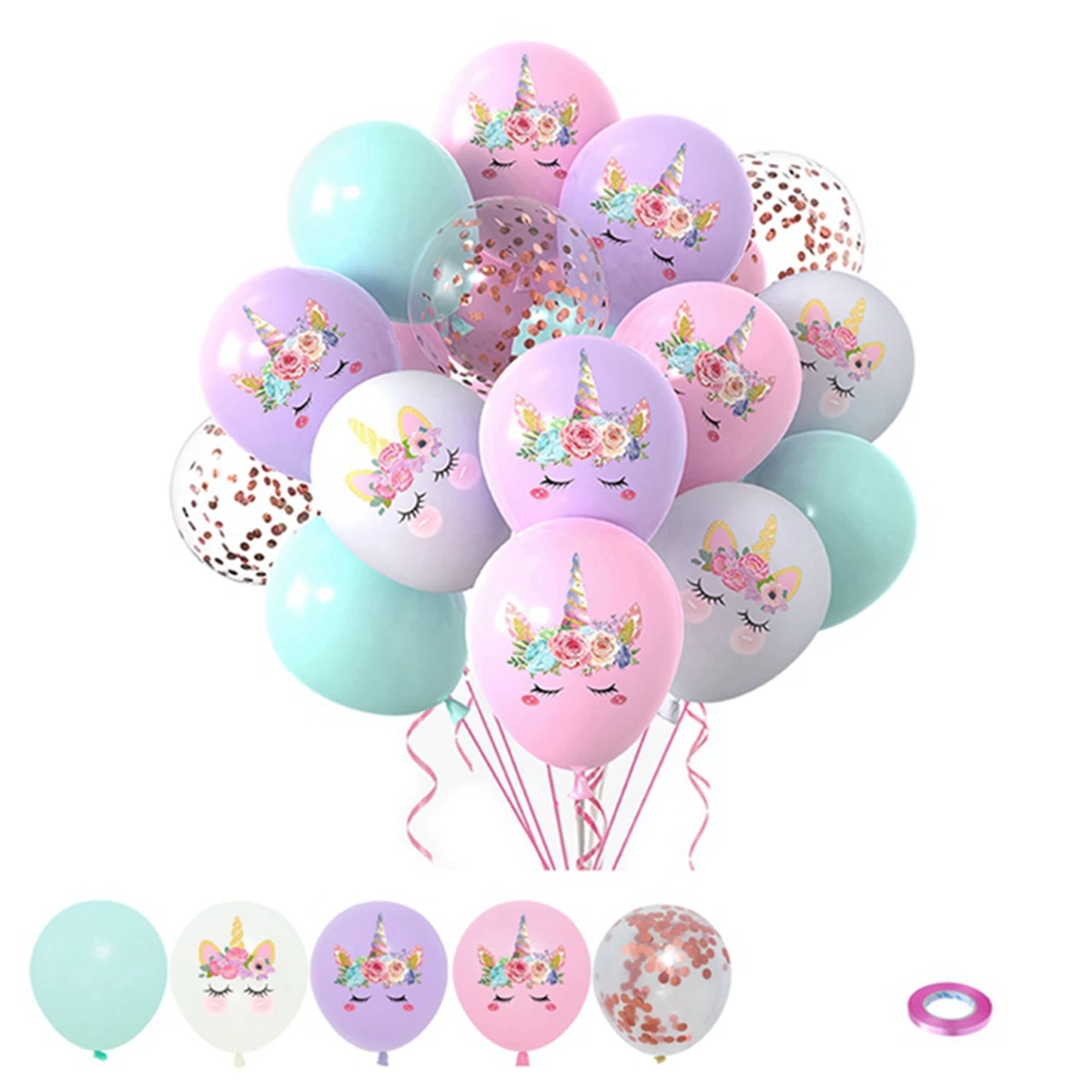 Balony jednorożec zaopatrzenie firm balon lateksowy dla dzieci kreskówka zwierzę koń pływający globus Baby Shower jednorożec dekoracje na imprezę urodzinową — zdjęcie 3