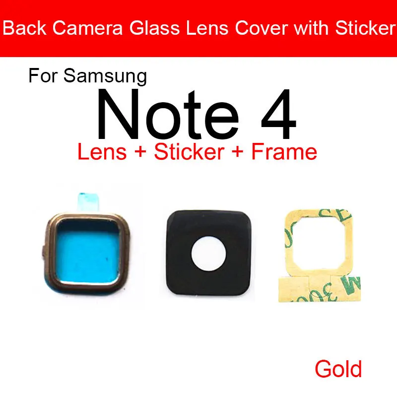 Back Rear Camera Glass Lens With Sticker Glue For Samsung Galaxy Note 3 4 5 Camera Lens Cover Flex Ribbon Replacement Parts