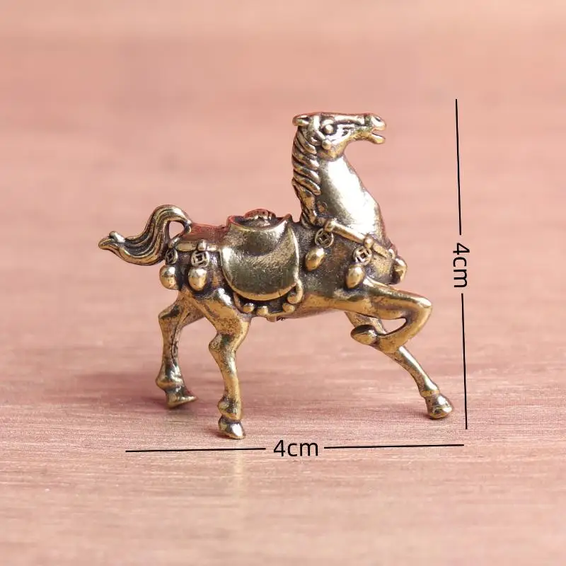 Messing-Pferdefigur, Künstlerische Mini-Statue, Kleine Dekorationsfigur für Büroschreibtisch, Eingangsbereich und Wohnraumdekoration – Detail 8