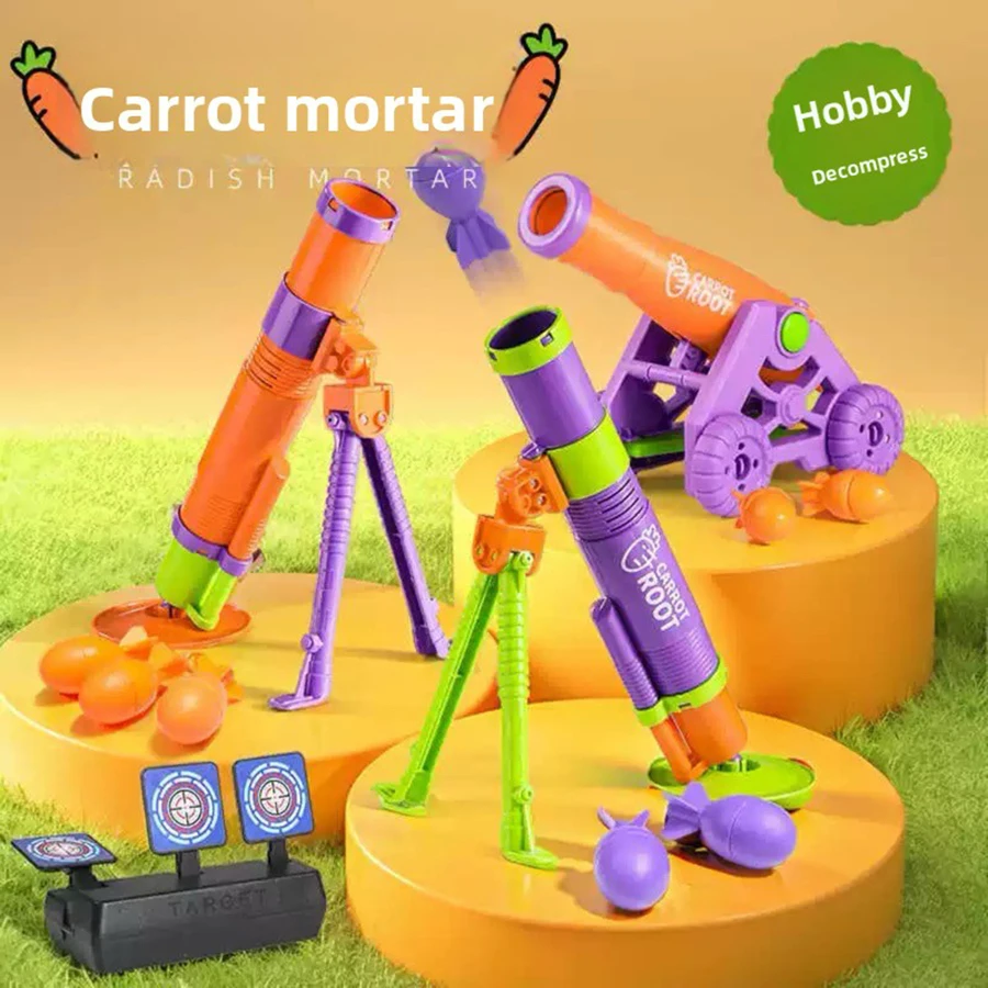 

1pcs- New Mortar Grenade Launcher Toy Automatic Shooting Toy Gun Creative Children's Outdoor Sports Toy Gift with 3 Shells