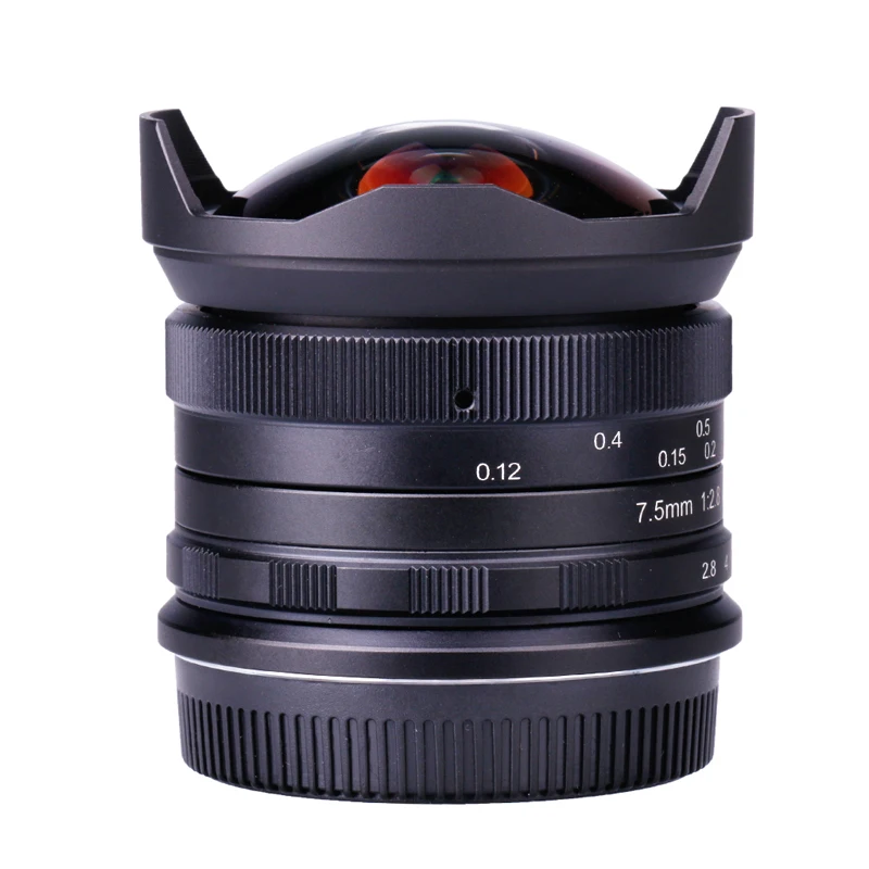 Nouveau RISESPRAY 7,5 mm f2.8 II 190 °   Objectif Fisheye fixe manuel APS-C pour Sony E Canon Fuji OLYMPUS M3/4 Panasonic