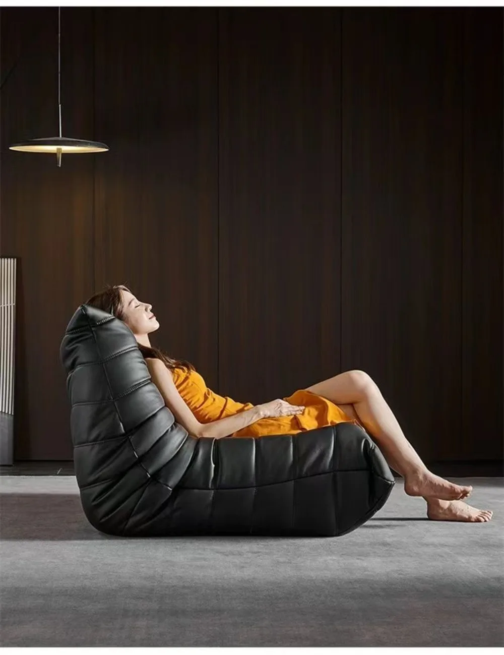 

Caterpillar Internet celebrity lazy sofa reclining sleepable bedroom balcony tatami single sofa ins wind sofa