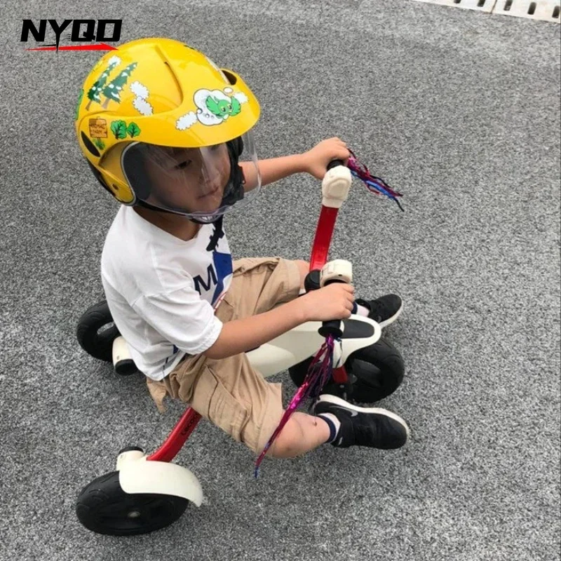 Capacete de motocicleta Para niños de 48-52cm, casco de montar Para deportes al aire libre, cuatro estaciones, Cascos Para Motos Para niños de 3 a 7